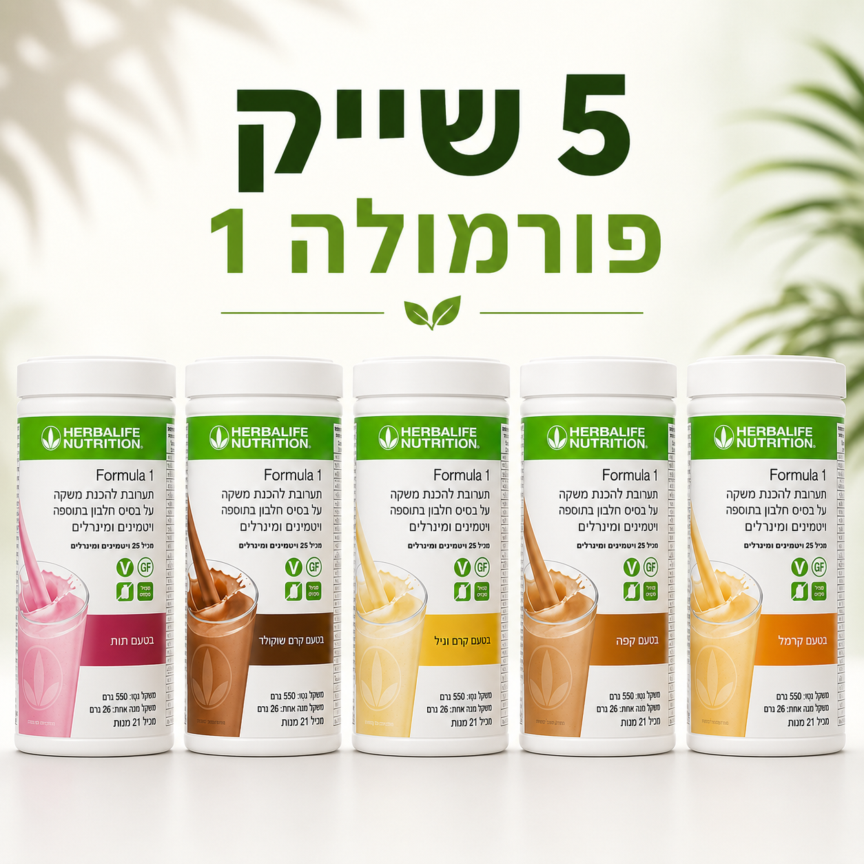 5 שייקים פורמולה 1